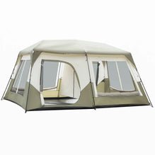 10-Person Instant Tent - Quick Setup, Rainfly, Windproof Design