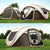 5-8 Person Instant Pop-Up Camping Tent Khaki Waterproof Automatic Family Shelter